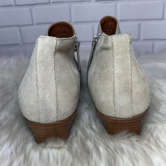 Aquatalia Sand Beige Leather/Suede Ankle Booties - Picture 3 of 6